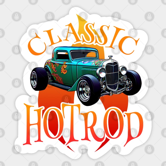 Hotrod Sticker by Tezatoons